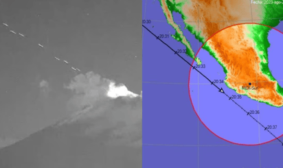 ¿Qué fueron las luces en ráfaga que se vieron en el Popocatépetl?