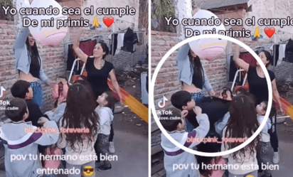 ¿Cómo le hizo? Niño se hace viral en TikTok al agarrar todos los dulces de una piñata