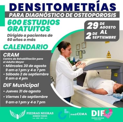 Invitan a la campaña de detección de osteoporosis este sábado