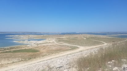 Presa de la Amistad se encuentra con niveles muy bajos de agua 