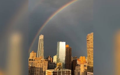 VIDEO: Captan impresionante arcoiris sobre Nueva York a 22 años del ataque contra las Torres Gemelas