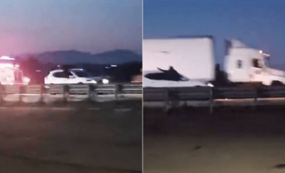 VIDEO: Disparan contra tráiler en la México-Querétaro por presunto asalto