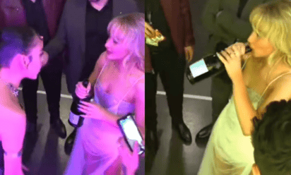 Danna Paola y Sabrina Carpenter son captadas en los MTV VMAs 2023 con una botella de vino