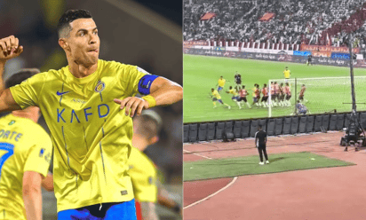 VIDEO: Cristiano Ronaldo noquea a camarógrafo en pleno partido del Al-Nassr: 
