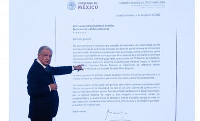 Desconfianza en autoridades militares en el caso Ayotzinapa no tienen fundamento, señala AMLO