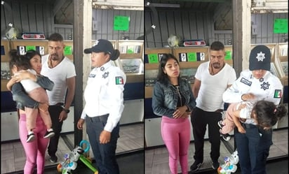 ¡Héroe! Policía salva a menor que se ahogaba con una moneda en Naucalpan