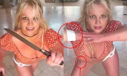 Britney Spears aparece vendada y con heridas, tras grabar video con cuchillos