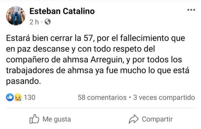 Invitan obreros a bloquear carretera 57 mañana por la tarde