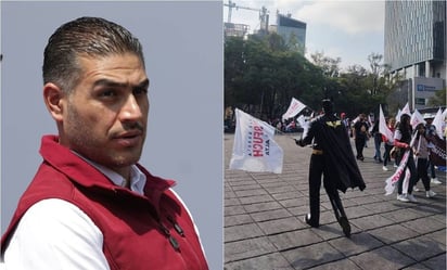 Simpatizantes apoyan Omar García Harfuch en Paseo de la Reforma