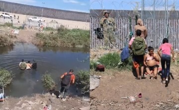 Mujer en labor de parto cruza el Río Bravo 