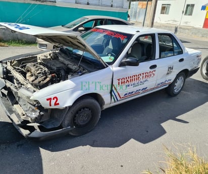 Taxista colisiona con vehículo particular en la colonia San Salvador