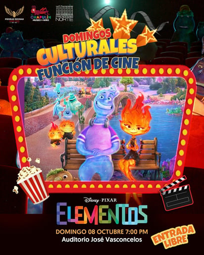 Invitan a la función de cine con la proyección de la película Elementos 