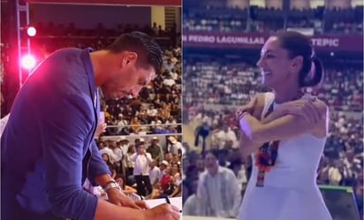 Claudia Sheinbaum recibe apoyo del exbasquetbolista Gustavo Ayón y el exfutbolista Ramón Ramírez