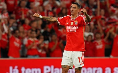 Ángel Di María, jugador argentino del Benfica, estará de baja por lesión