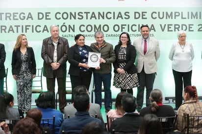 Entrega MARS constancias y ratificaciones de ‘oficina verde’ a instituciones