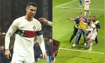 Cristiano Ronaldo es lesionado por un aficionado en pleno partido