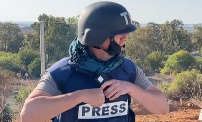 VIDEO: Reportero de Televisa vive momentos de pánico tras caída de misil de Hamás en Israel: 
