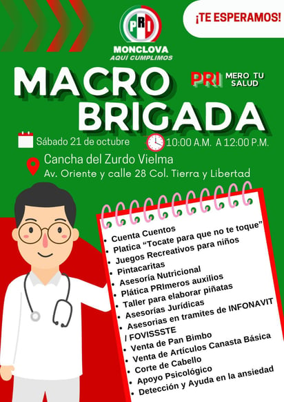 PRI tendrá Macro Brigada el sábado