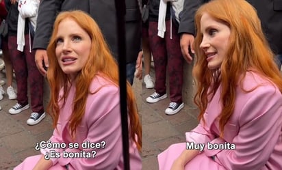 Pequeña fan mexicana derrite corazón de Jessica Chastain; 'muy bonita', le dice