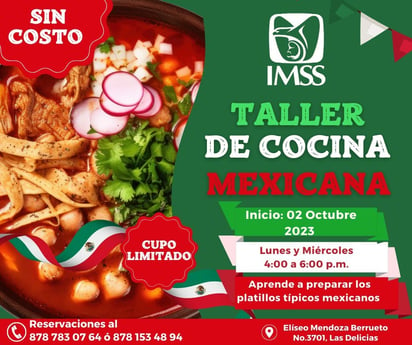 Invitan al curso de cocina mexicana 