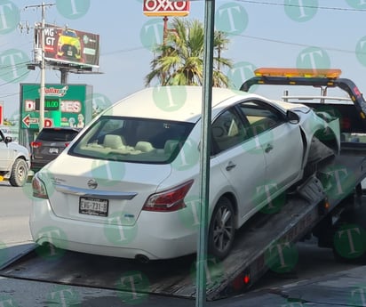 Conductora protagoniza choque en el bulevar Pape de Monclova