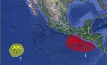 Tras 'Otis', nueva zona de baja presión, con 80% de posibilidad de convertirse en ciclón 'Pilar', se acerca a Chiapas