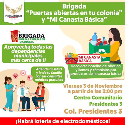 Brigada “Puertas Abiertas” será este viernes en la colonia Presidentes 3