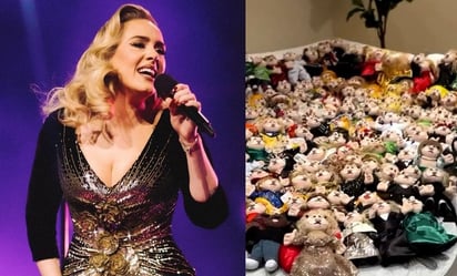 ¡Imposible contarlos! Adele cierra show con mega colección de peluches del Dr. Simi