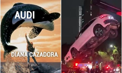 ¡Y se marchó! Audi choca contra la Diana Cazadora y desata ola de memes