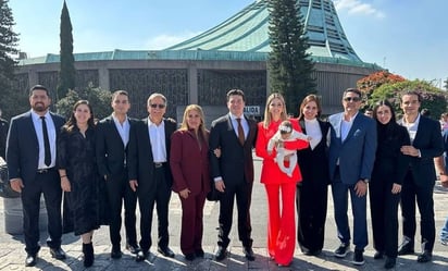 Samuel García visita la Basílica de Guadalupe, previo a su registro como candidato presidencial