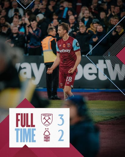 West Ham logró una remontada contra Nottingham Forest, un equipo difícil ¿Cómo le fue a Edson Álvarez?