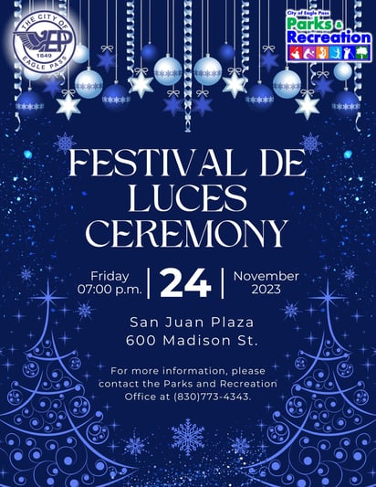 Invitan al festival de luces en la plaza San Juan de Eagle Pass 