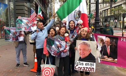 “¡Viva el mejor presidente que ha existido!”, corean simpatizantes de AMLO en San Francisco