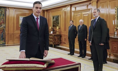 Pedro Sánchez promete su cargo de presidente de España ante el rey Felipe VI