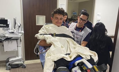 Lando Norris fue trasladado al hospital tras su fuerte accidente en el GP de Las Vegas