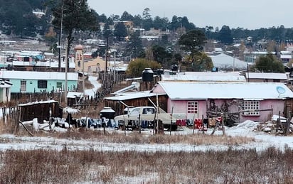 Reportan caída de nieve en Chihuahua 