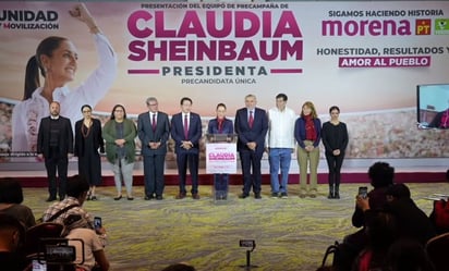 Adán Augusto, Tatiana Clouthier, Noroña, Regina Orozco y Monreal, al equipo de precampaña de Sheinbaum