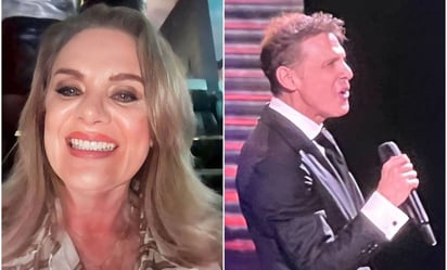 'Amor, amor, amor', Erika Buenfil canta a todo pulmón en el concierto de Luis Miguel