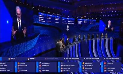 VIDEO: Escándalo en el sorteo de la EURO 2024; la ceremonia fue interrumpida por un video de gemidos