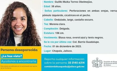 Maika Torres: Hallan cuerpo en Chapala que sería de extranjera reportada como desaparecida