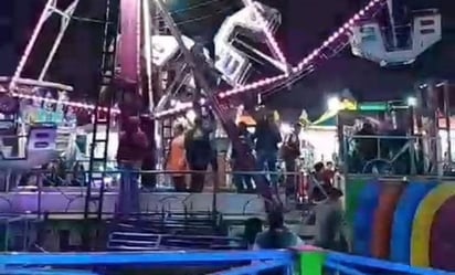 Menor resulta herida tras accidente en rueda de la fortuna en pleno festival de Veracruz