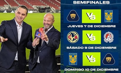 Martinoli, Luis García y TV Azteca transmitirán las semifinales del Apertura 2023: 
