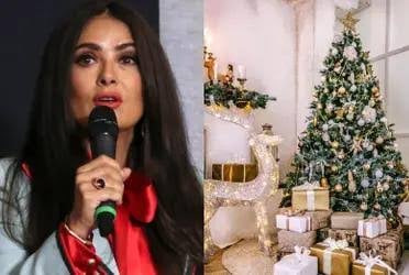 Salma Hayek festeja doble la Navidad