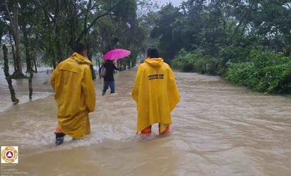 Frente frío 16 y viento del norte provocan desbordamiento de ríos y caída de árboles en Chiapas y Veracruz