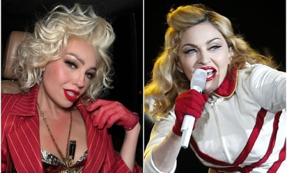 Thalía sorprende al disfrazarse de Madonna para asistir a uno de sus conciertos