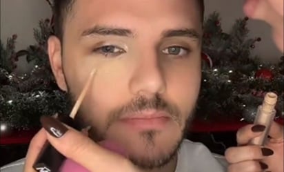 Mauro Icardi mostró cómo Wanda Nara tapó su golpe en el ojo con maquillaje