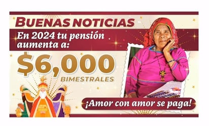 Buenas noticias, adultos mayores recibirán 6 mil pesos bimestrales este 2024: Bienestar