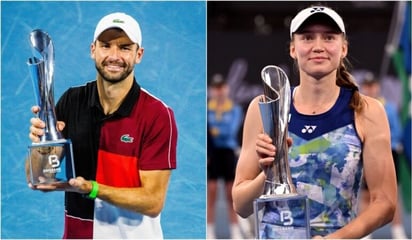 Grigor Dimitrov se coronó en Brisbane y Elena Rybakina le dio una paliza a Sabalenka