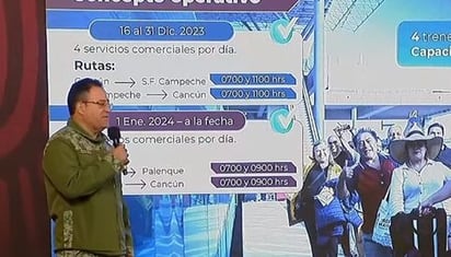 A 18 días de operación, Tren Maya lleva más de 15 mil pasajeros, 144 viajes y 44 mil kilómetros recorridos: Sedena