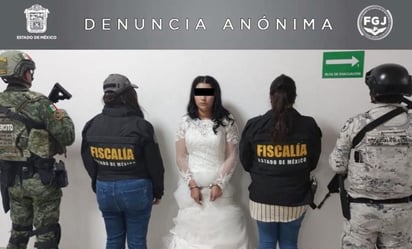 No llegó a su boda: detienen a presunta extorsionadora en Edomex con todo y vestido de novia